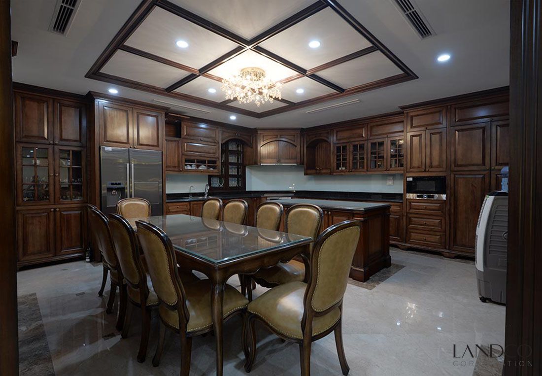 Landdecor thiết kế và sản xuất những mẫu phòng bếp tân cổ điển với vẻ đẹp truyền thống